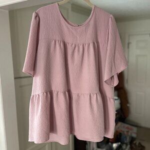 Arula Pink Peplum Top 2XL (B)